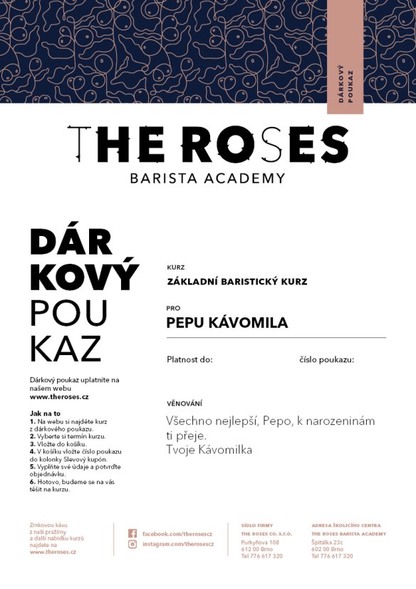 Úvod do výběrové kávy - Vyberte možnost: Dárkový poukaz emailem v PDF