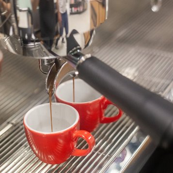 Find out what coffee drinks you can enjoy at the café.